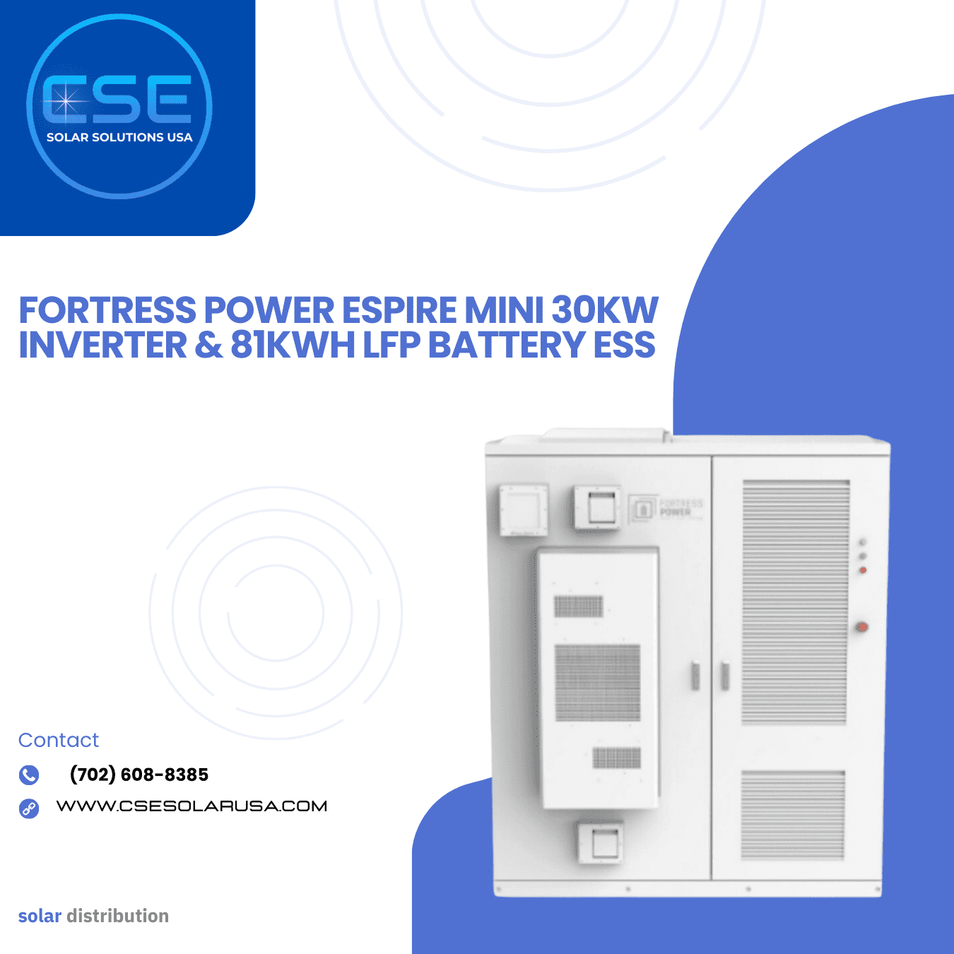 Fortress Power ESpire Mini 30kW Inverter & 81kWh LFP Battery ESS Fortress Power ESpire Mini 30kW Inverter & 81kWh LFP Battery ESS