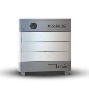 homegrid-stack-d-series-lfp-batteries-3-stack-of-batteries Front View of HomeGrid Stack’d 48V 3-Stack 14.4kWh Lithium Battery Bank for Solar Energy Storage.