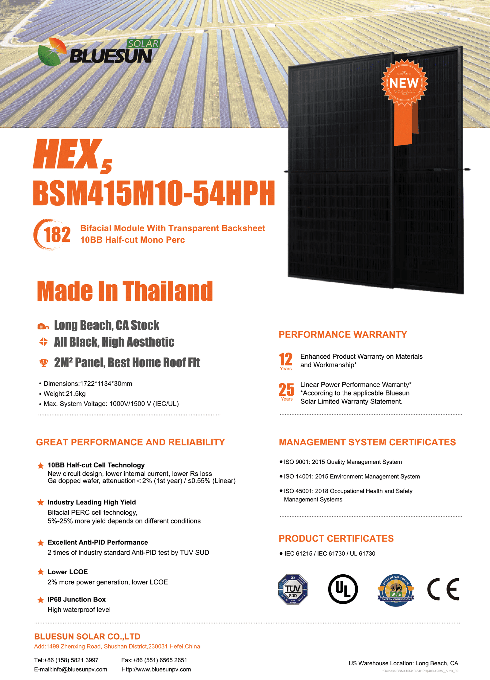 HEX5-BSM415M10-54HPH-TH (BI-FACIAL CELLS-TRANSPARENT SINGLE GLASS_v220729(1)(2)-1 BSM415M10-54HPH