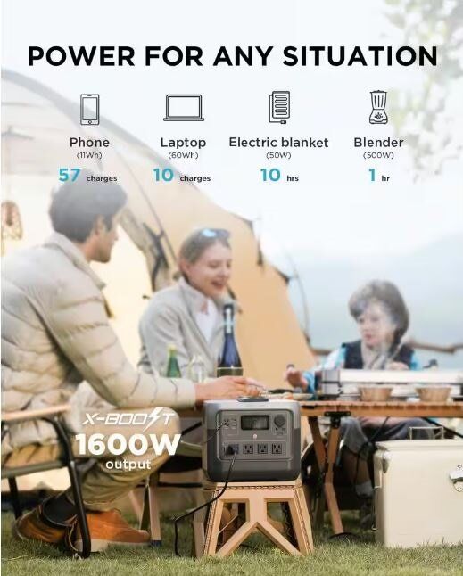 EcoFlow 800W Output 1600W Peak Push-Button Start Battery Generator RIVER 2 Pro, LFP Battery, Fast Charging for Outdoor, Camping EcoFlow 800W Output 1600W Peak Push-Button Start Battery Generator RIVER 2 Pro, LFP Battery, Fast Charging for Outdoor, Camping