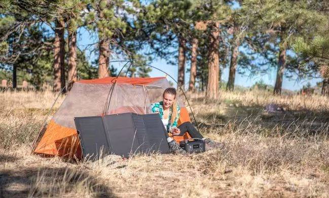 EcoFlow 110-Watt Portable Solar Panel, Foldable Solar Charger Chainable for Power Station Generator, Waterproof for Outdoors EcoFlow 110-Watt Portable Solar Panel