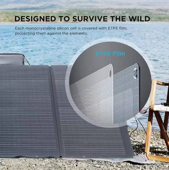 EcoFlow 400-Watt Monocrystalline Silicon Portable Solar Panel with 48-Volt Output for Power Station Generator, IP68 EcoFlow 400-Watt Monocrystalline Silicon Portable Solar Panel with 48-Volt Output for Power Station Generator, IP68