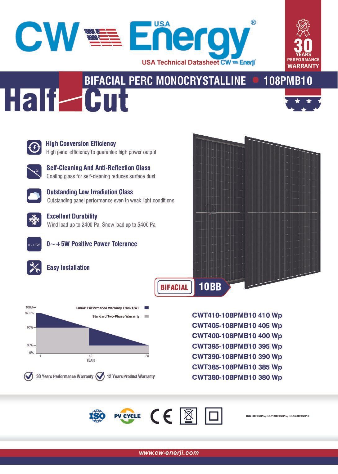 CWT410-108PMB10 410 Wp