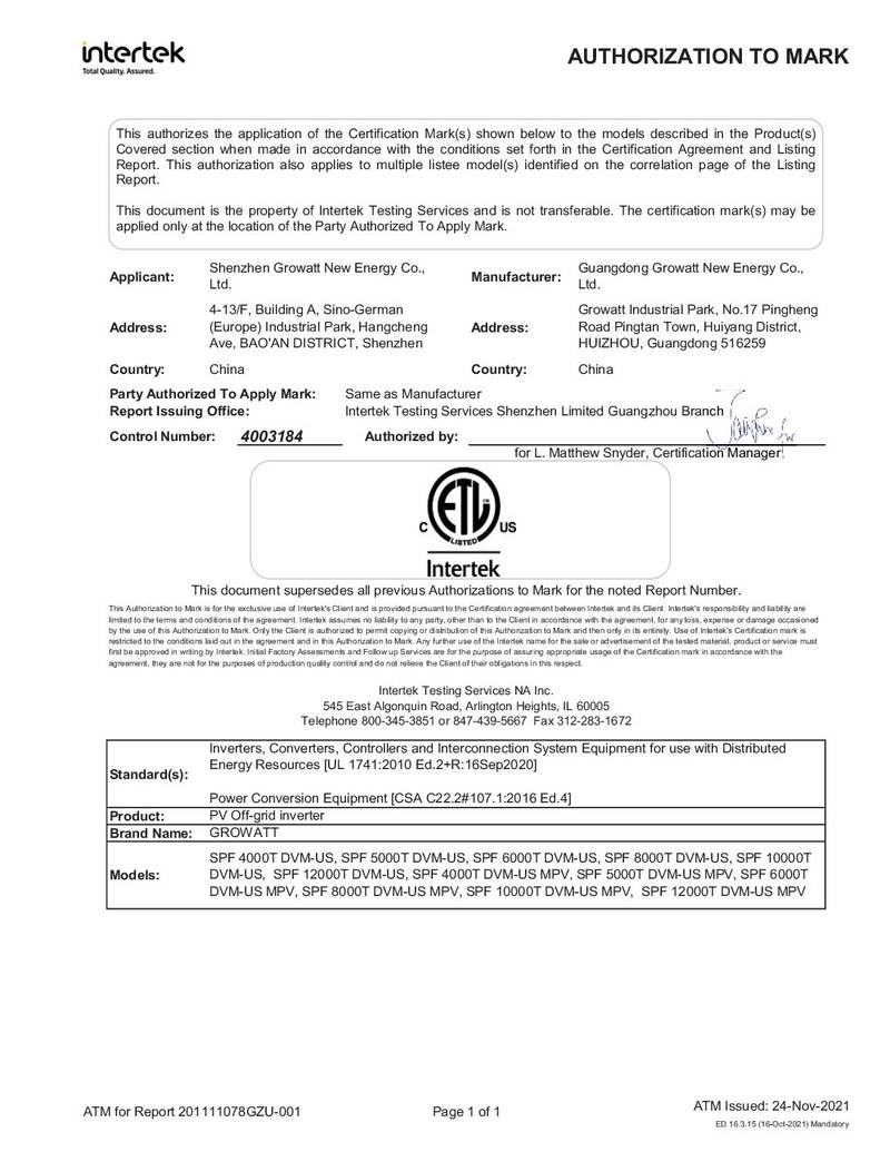 SPF 4000-12000T DVM-US MPV UL1741