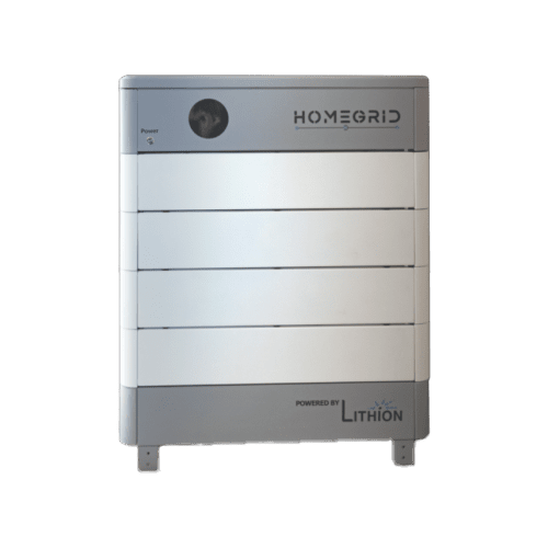 HG-4-STACK-H-2T HomeGrid Stack’d 48V 4-Stack 19.2kWh Lithium Iron Battery Bank for Solar Energy Storage.
