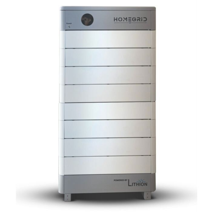 homegrid-stack-d-series-lfp-batteries-8-stack-of-batteries HomeGrid Stack’d 48V 8-Module Lithium Iron Battery 38.4kWh for Residential and Commercial Solar Systems.