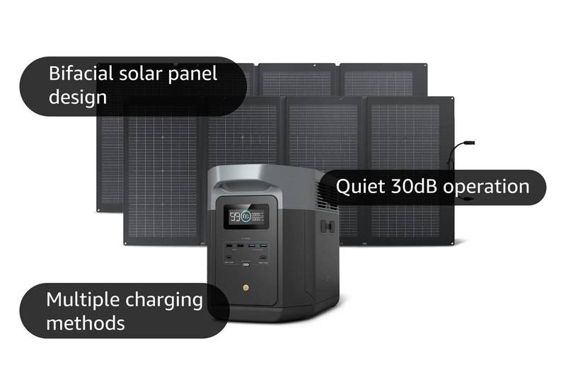 EcoFlow DELTA 2 Max + 160W Portable Solar Panel EcoFlow DELTA 2 Max + 160W Portable Solar Panel
