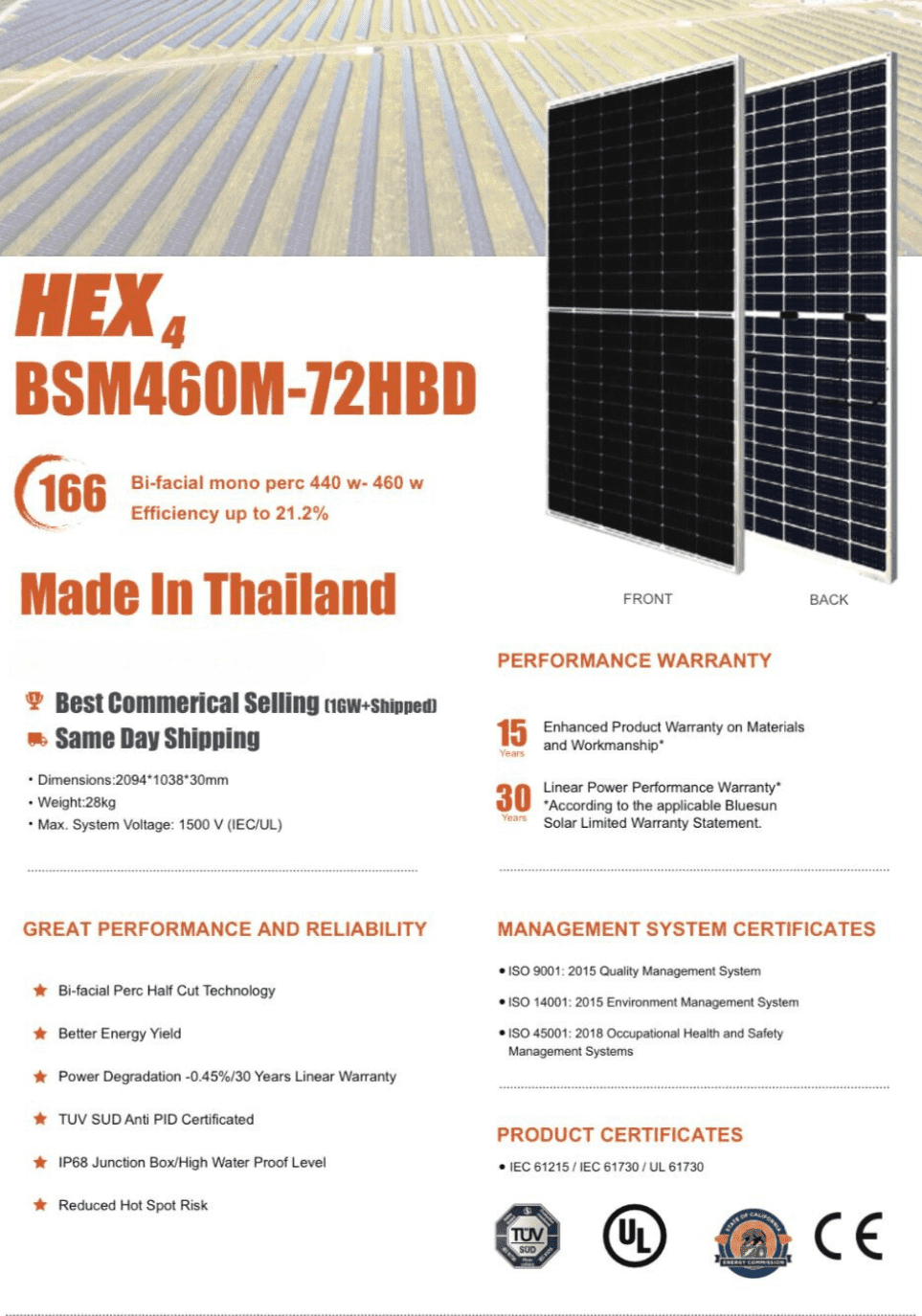 460 w catalina solar 460 w catalina solar