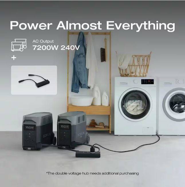 EcoFlow Battery Solar Generator DELTA Pro 3600Wh Solar, 3600W Output, LFP Power Station, Home Backup, Camping, Push-Button Start EcoFlow Battery Solar Generator DELTA Pro 3600Wh Solar, 3600W Output, LFP Power Station, Home Backup, Camping, Push-Button Start
