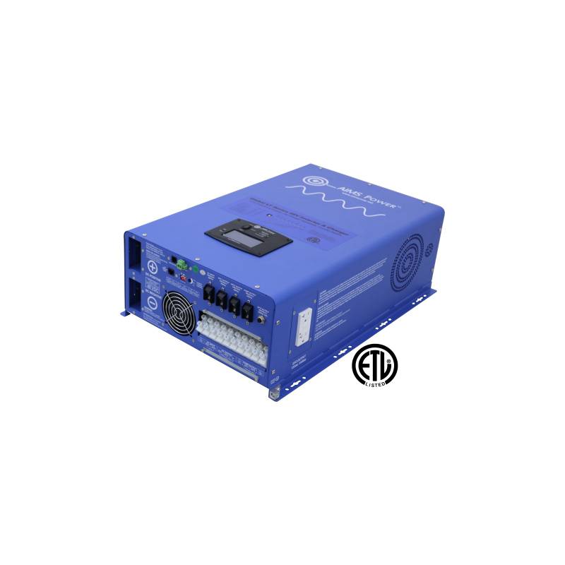 aims-picoglf80w48v240vs-8000w-48v-split-phase-inverter-charger-etl-01-hero AIMS Power PICOGLF80W48V240VS 8000 W low-frequency pure sine inverter charger, ETL listed, official product photo on white background