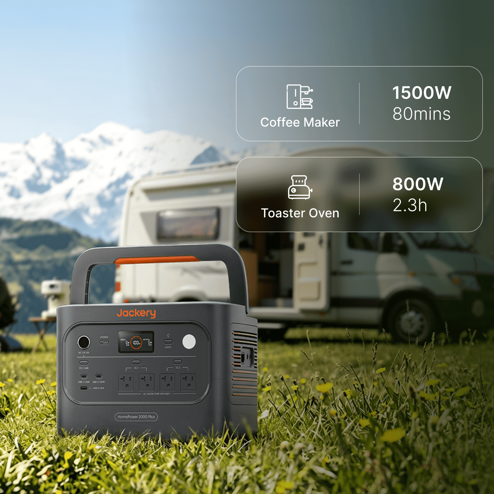 Jackery HomePower 2000 Plus v2 (lifestyle view) Jackery HomePower 2000 Plus v2 lifestyle view