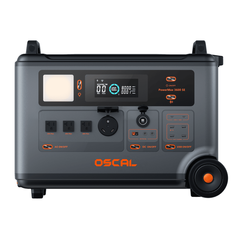 PowerMax_3600_SE_Product_2 OSCAL PowerMax 3600 SE portable power station, official OSCAL product image 2