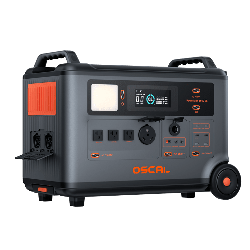 PowerMax_3600_SE_Product_3 OSCAL PowerMax 3600 SE portable power station, official OSCAL product image 3