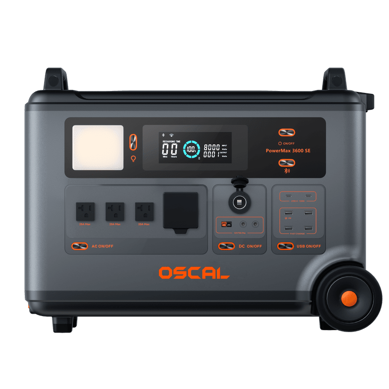 PowerMax_3600_SE_Product_6 OSCAL PowerMax 3600 SE portable power station, official OSCAL product image 4