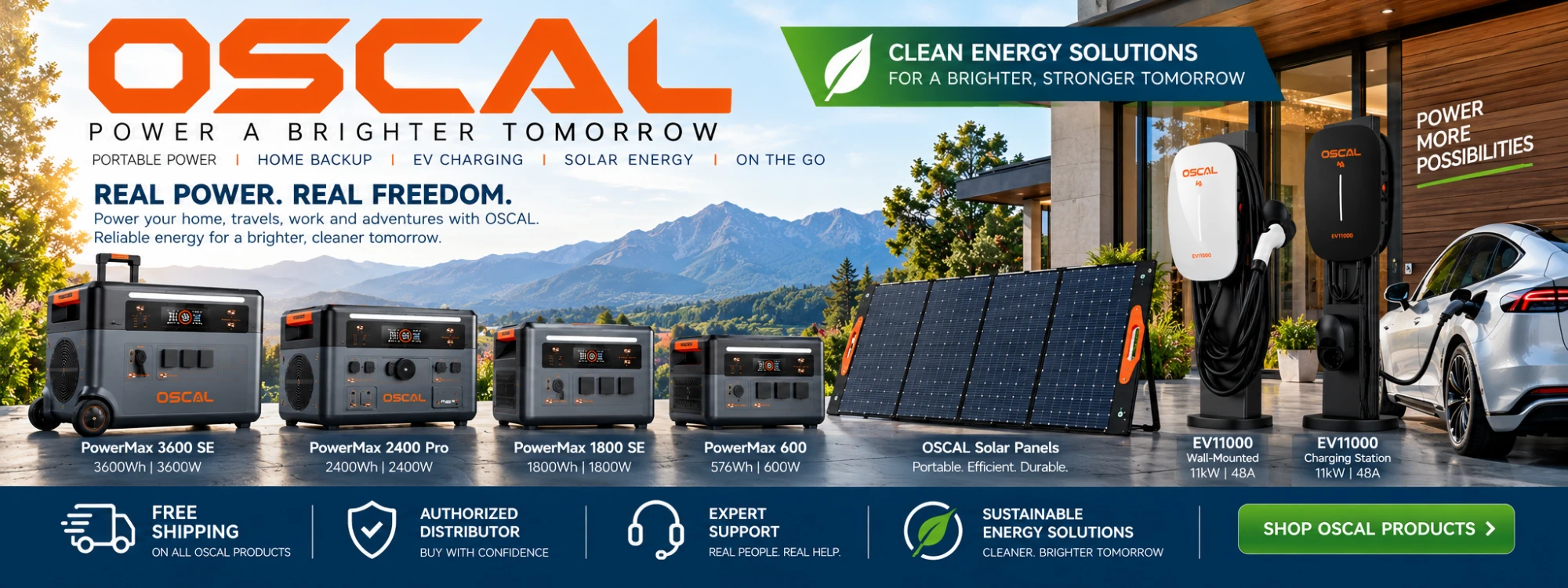 oscal-banner-attached-original OSCAL portable power stations, expansion batteries and foldable solar panels from CSE Solar USA, authorized OSCAL distributor