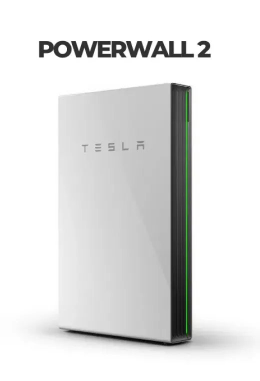 TSL-PWRW2.. Tesla Powerwall 2 mounted on exterior wall