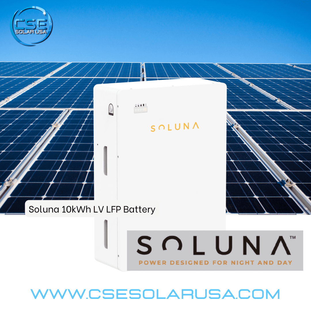 Soluna 10kWh LV LFP Battery Soluna 10K Pack LV 10 kWh lithium-ion battery, certified for safety and performance, suitable for indoor and outdoor use.