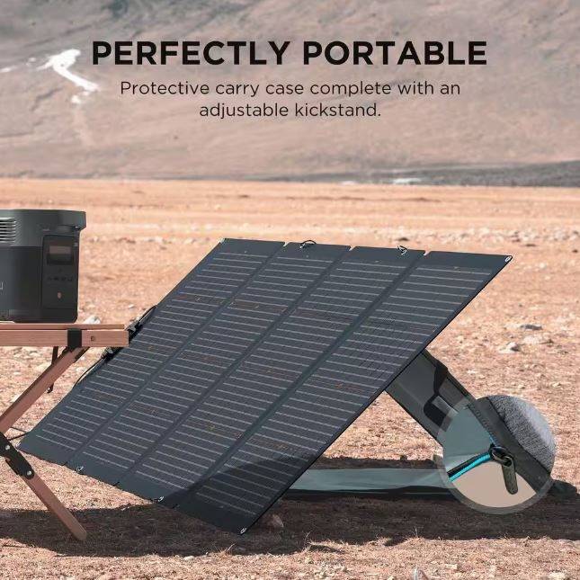 EcoFlow 220-Watt Monocrystalline Silicon Solar Panel with 21.8-Volt Output Waterproof IP68 Solar Charger for Solar Generator EcoFlow 220-Watt Monocrystalline Silicon Solar Panel with 21.8-Volt Output Waterproof IP68 Solar Charger for Solar Generator