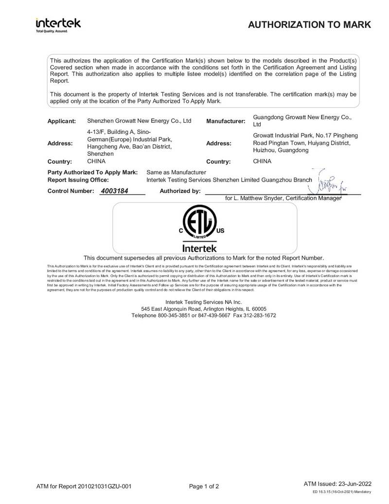MIN 7600-11400TL XH-US UL1747 SA