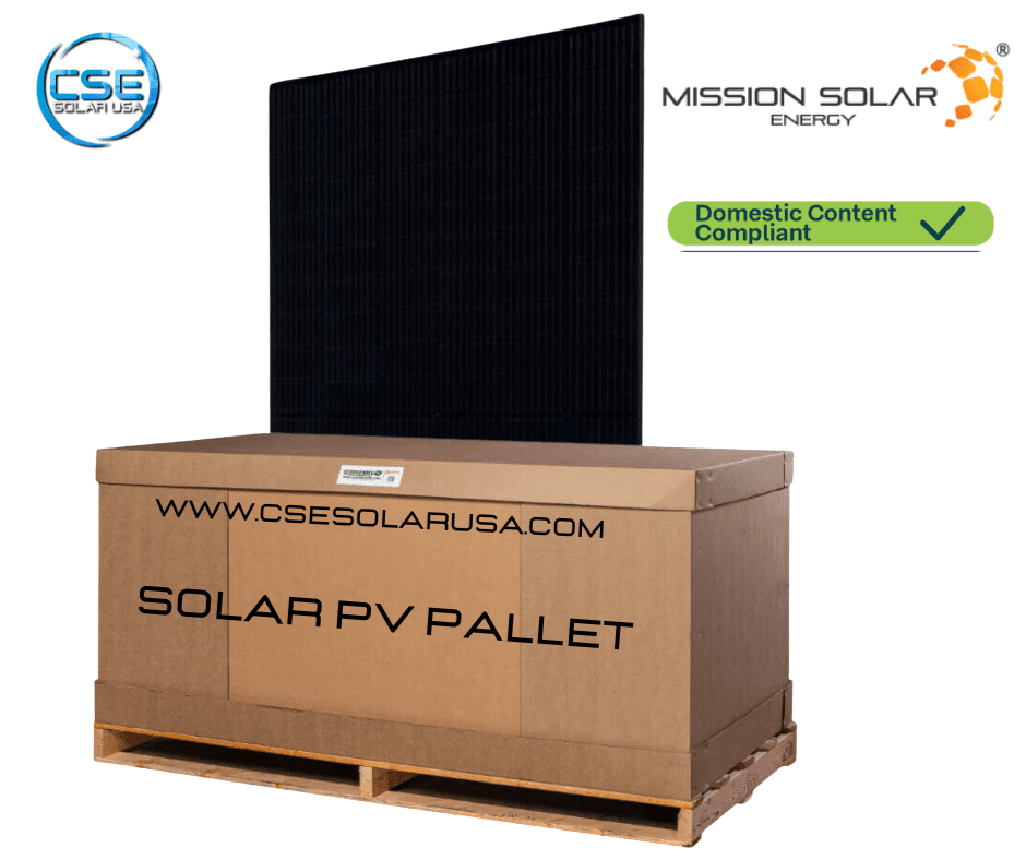 Mission Solar 435W panel Domestic content solar panel