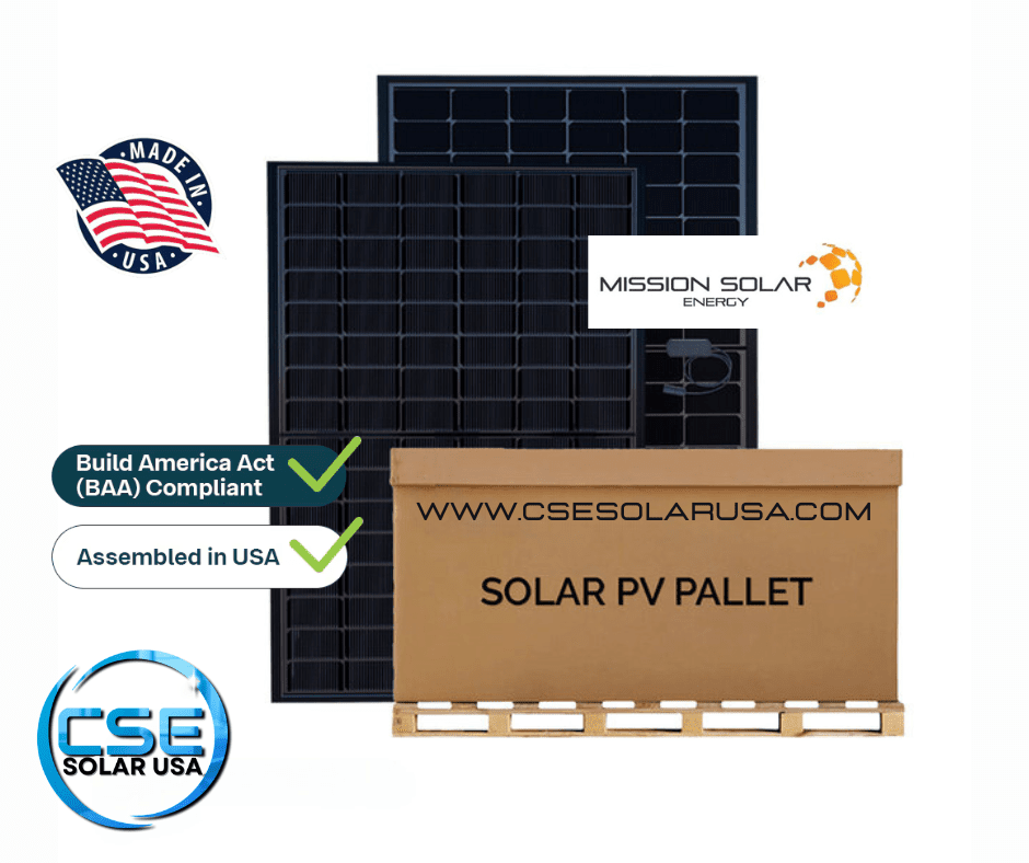 solar pallet mission solar Mission Solar MSE395SX9R 395W Black on Black 66 Cell Mono Solar Panel