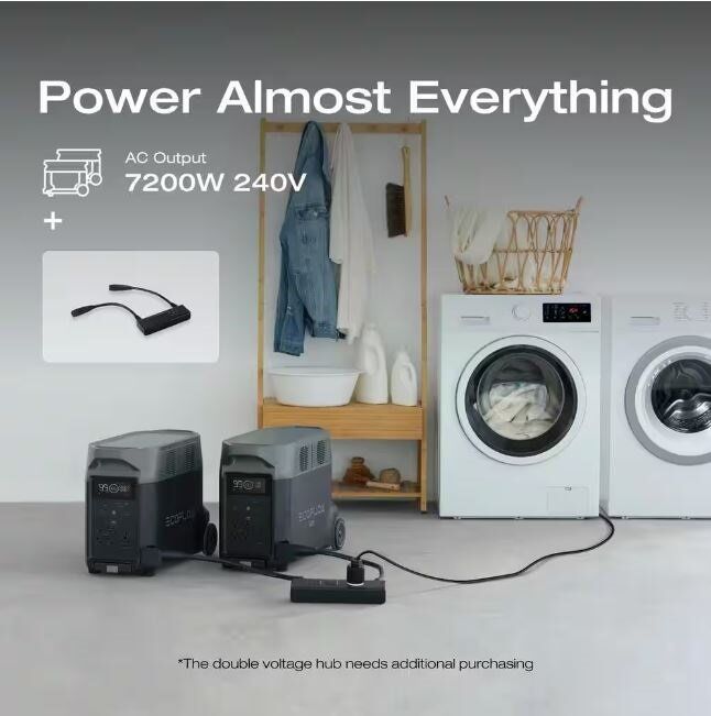 EcoFlow Battery Solar Generator DELTA Pro 3600Wh Solar, 3600W Output, LFP Power Station, Home Backup, Camping, Push-Button Start EcoFlow Battery Solar Generator DELTA Pro 3600Wh Solar, 3600W Output, LFP Power Station, Home Backup, Camping, Push-Button Start