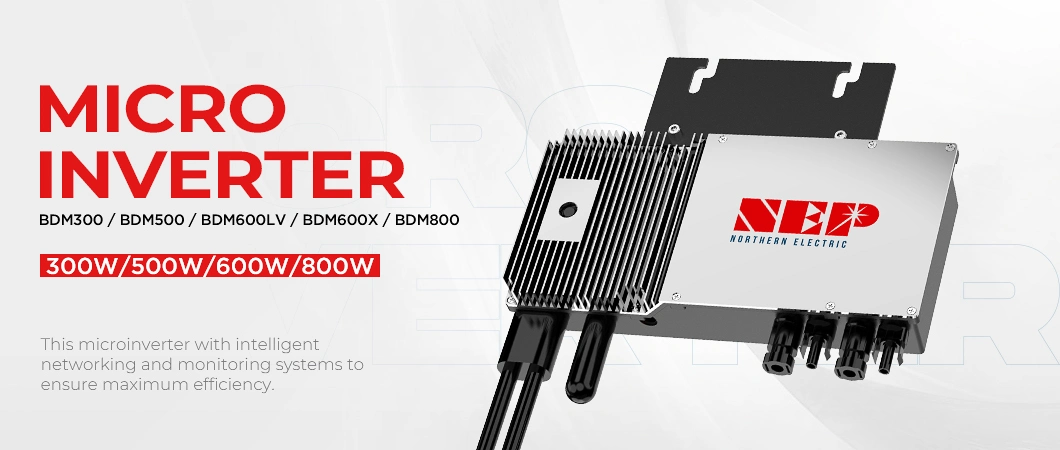 Nep-Micro-Inverter-600W-800W-Micro-Onduleur-for-on-Grid-Solar-System NEP NC0142-US-BQ-A 580W Microinverter with Portrait AC Cables