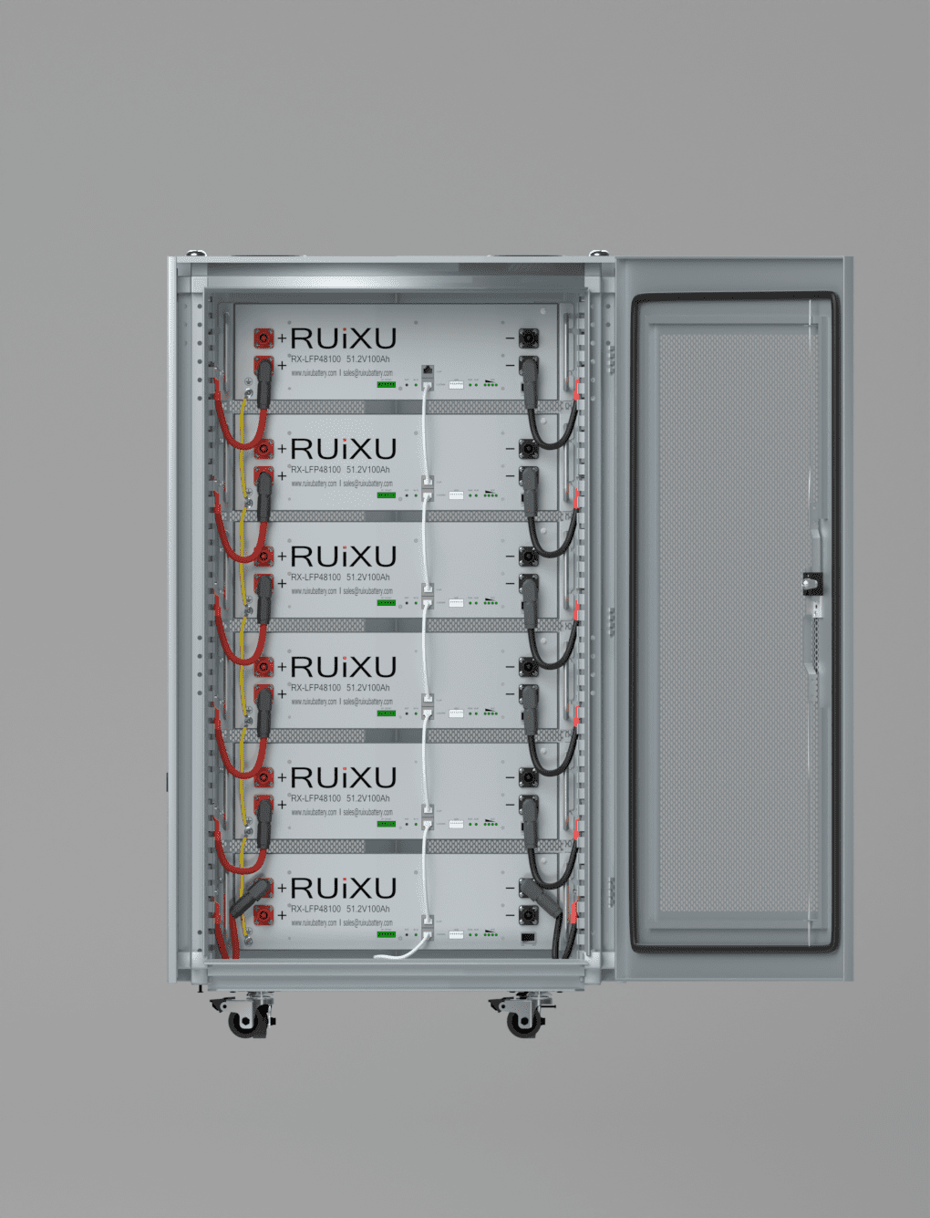 30KWH RUIXU BATTERY KITS RX-LFP48100-H 19" Rack Mounted 3U ModuleUL1973 Certified Self-heating, 10-year warranty, 10-year warranty