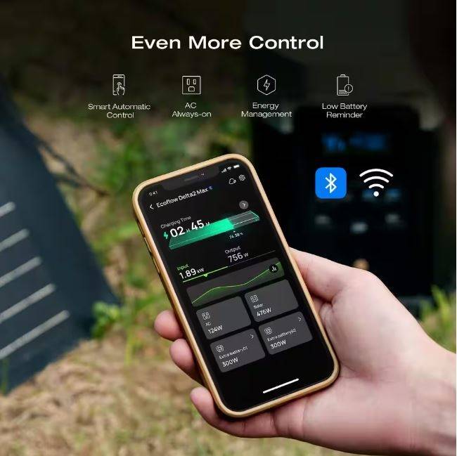 EcoFlow 120V Home Battery Backup 2048Wh DELTA 2 Max Battery Generator+Transfer Switch(306A1)+Adapter Cord for Home Use, Blackout EcoFlow 120V Home Battery Backup 2048Wh DELTA 2 Max Battery Generator+Transfer Switch(306A1)+Adapter Cord for Home Use, Blackout