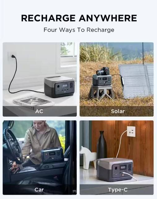 EcoFlow 300W Output/600W Peak Push-Button Start Solar Generator RIVER 2 with 110W Solar Panel for Home Backup Power, Camping, RVs EcoFlow 300W Output/600W Peak Push-Button Start Solar Generator RIVER 2 with 110W Solar Panel for Home Backup Power, Camping, RVs