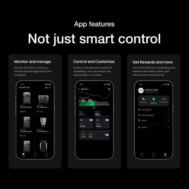 EcoFlow 2000W Output 5000W Peak Push-Button Start Battery Generator DELTA Max 1600 for Home Backup, Camping & RVs EcoFlow 2000W Output 5000W Peak Push-Button Start Battery Generator DELTA Max 1600 for Home Backup, Camping & RVs