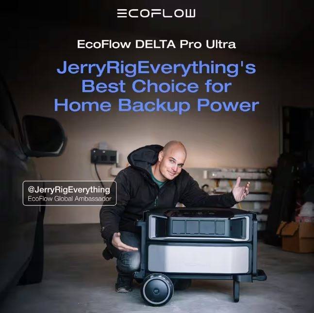 EcoFlow Battery Generator 6144Wh Delta Pro Ultra w Smart Home Panel 2,7200W Output, LFP Power Station Home Backup, Push-Button EcoFlow Battery Generator 6144Wh Delta Pro Ultra w Smart Home Panel 2,7200W Output, LFP Power Station Home Backup, Push-Button