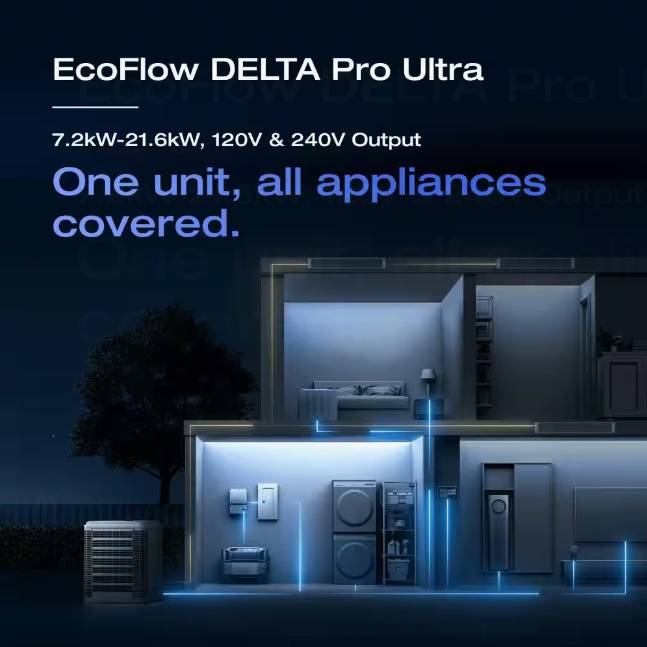 Ecoflow Battery Generator Delta Pro Ultra 6144Wh Solar Generator, 7200W Output,LFP Power Station Home Backup Ecoflow Battery Generator Delta Pro Ultra 6144Wh Solar Generator, 7200W Output,LFP Power Station Home Backup