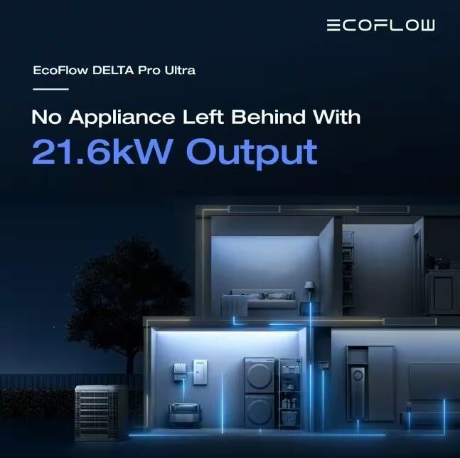 EcoFlow Battery Generator Delta Pro Ultra Battery Pack 6144Wh Solar Generator, 7200W Output,LFP,Home Backup, Push-Button Start EcoFlow Battery Generator Delta Pro Ultra Battery Pack 6144Wh Solar Generator, 7200W Output,LFP,Home Backup, Push-Button Start