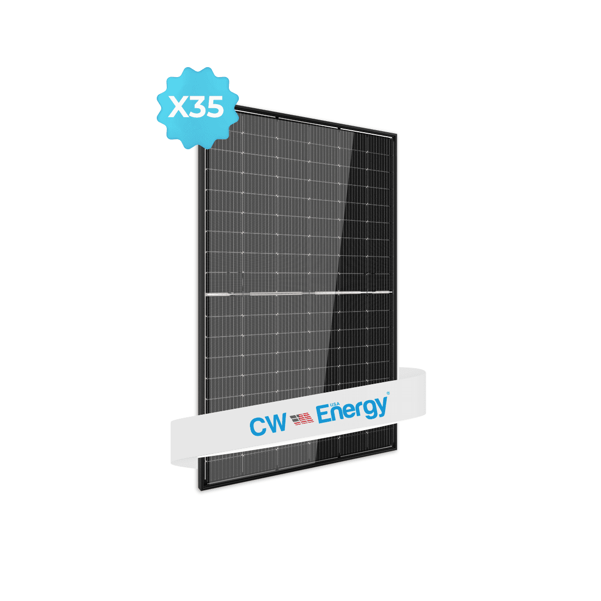 CWT410-108PMB10 410 Wp Close-up view of the advanced cells on the CWT410 CW Enerji 410Wp Solar Panel