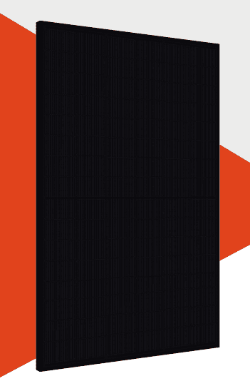 VSUN VSUN435-460N-96BMHR-DG-BB VSUN 460W Bifacial N-Type TOPCon Solar Panel Black-on-Black Front View